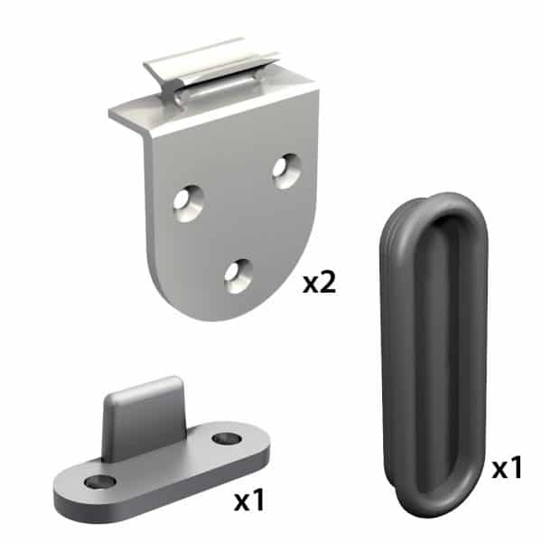Content and quantities of our additional door roller kit for sliding cabinet doors for SLID'UP 1900