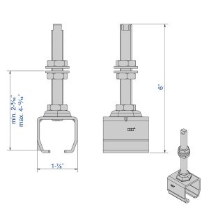 Drawing with dimensions of our mounting sleeve for SLID'UP 2000 (for SU2013 to SU2018)