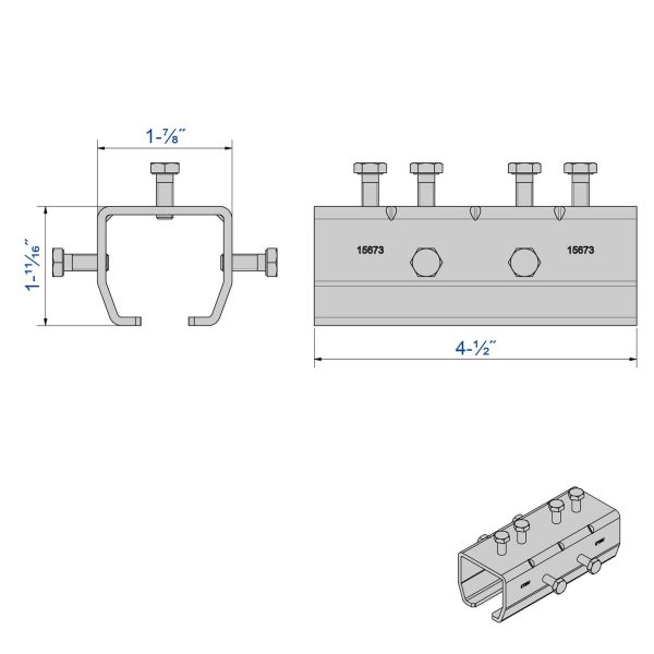 Drawing with dimensions of our connector sleeve for wall mounting for SLID’UP 2000 (for SU2049 track)