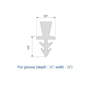 Drawing with dimensions of our 3/16" brush seal for pockt doors SLID’UP 2200