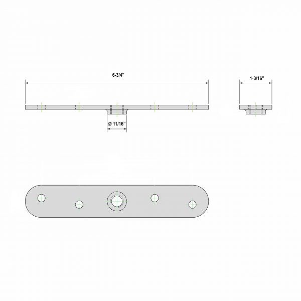 Drawing with dimensions of our plate for SLID'UP 2000