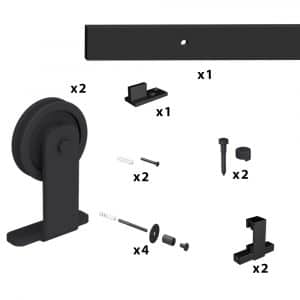 Quantity of items in our SLID'UP 270 - Sliding barn door hardware kit - Short hanger