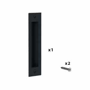 Rectangular black handle for sliding barn doors