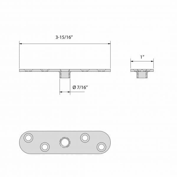 Drawing with dimensions of our plate for SLID'UP 2000