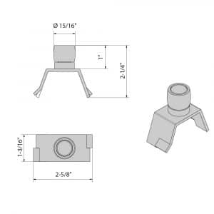 Drawing with dimensions of our brass roller guide to be sealed for SLID'UP 2000