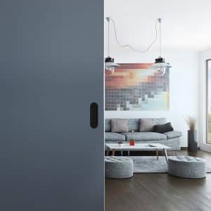 Ambiance image of our black oval handles