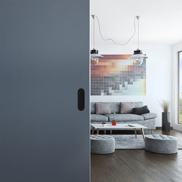 Ambiance image of our black oval handles