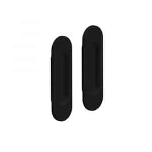 Set of 3 black oval handles