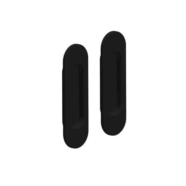 Set of 3 black oval handles