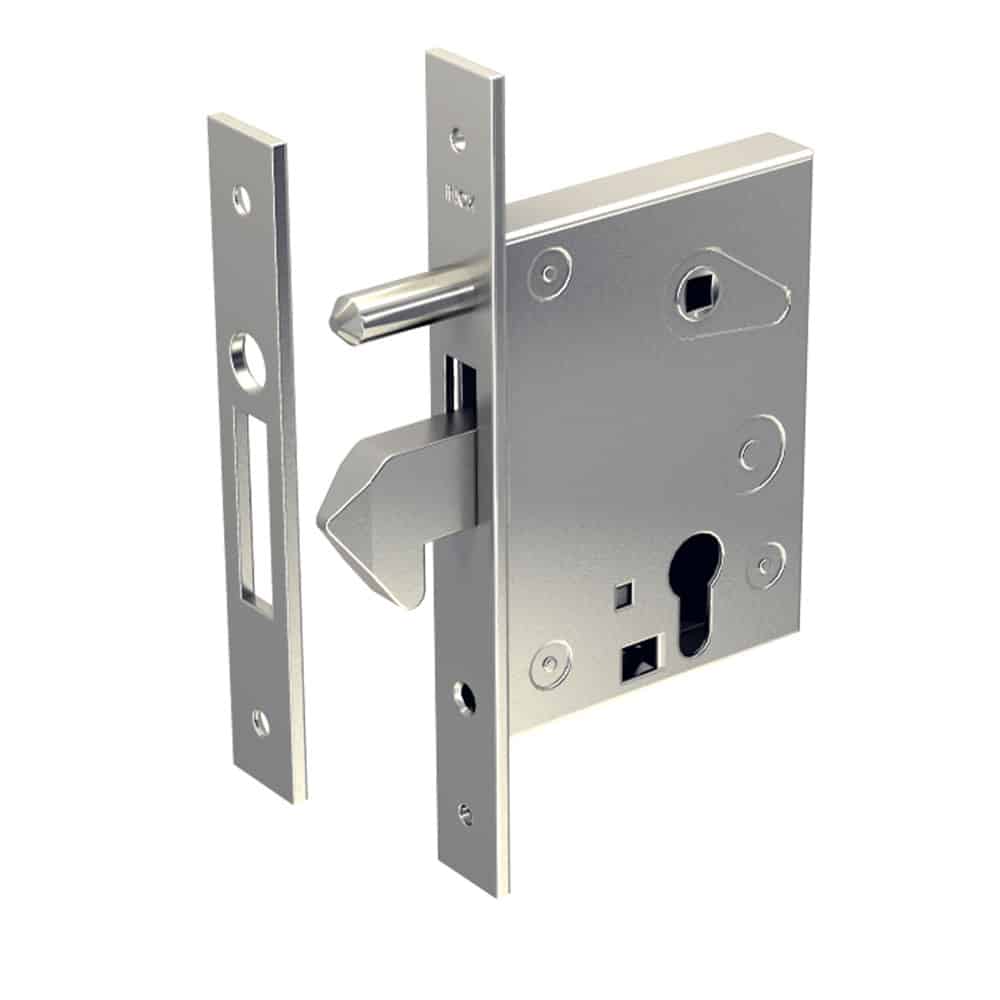Mortise lock with hook for sliding gate