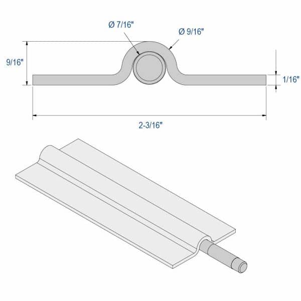 Drawing with dimensions of our connector for track SU5058